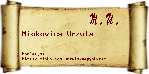 Miokovics Urzula névjegykártya